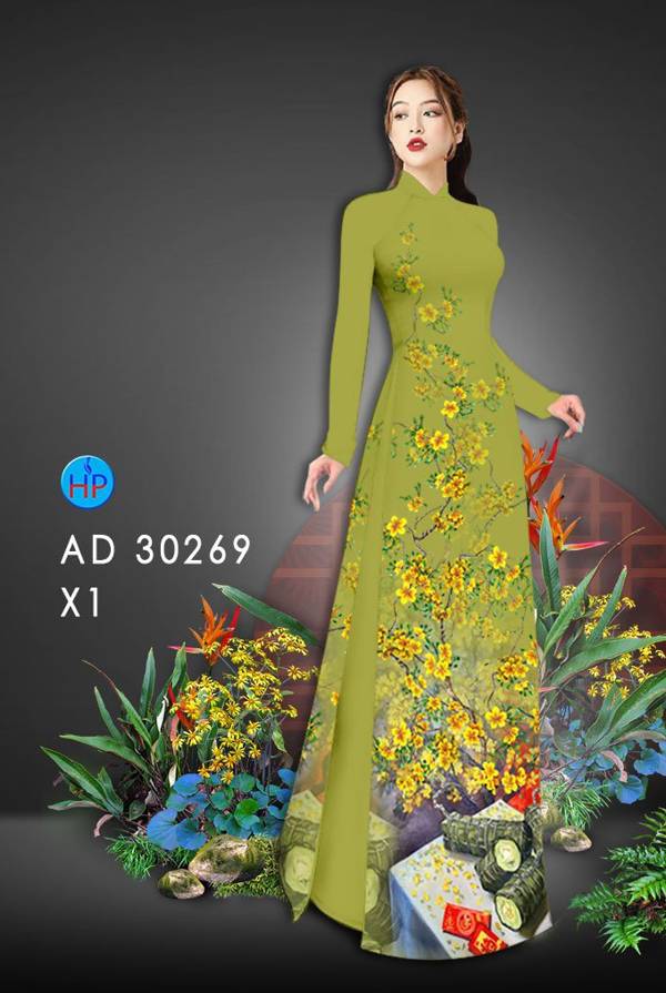 Vải Áo Dài Hoa Mai mới ra AD 30269 51 Vải Áo Dài Hoa Mai mới ra AD 30269