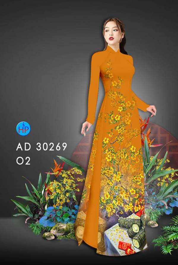 Vải Áo Dài Hoa Mai mới ra AD 30269 52 Vải Áo Dài Hoa Mai mới ra AD 30269