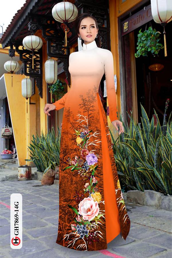 Vải Áo Dài Hoa Hồng thiết kế 2021 AD GH7869 36 Vải Áo Dài Hoa Hồng thiết kế 2021 AD GH7869