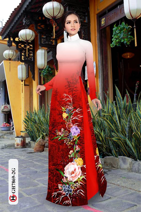 Vải Áo Dài Hoa Hồng thiết kế 2021 AD GH7869 37 Vải Áo Dài Hoa Hồng thiết kế 2021 AD GH7869