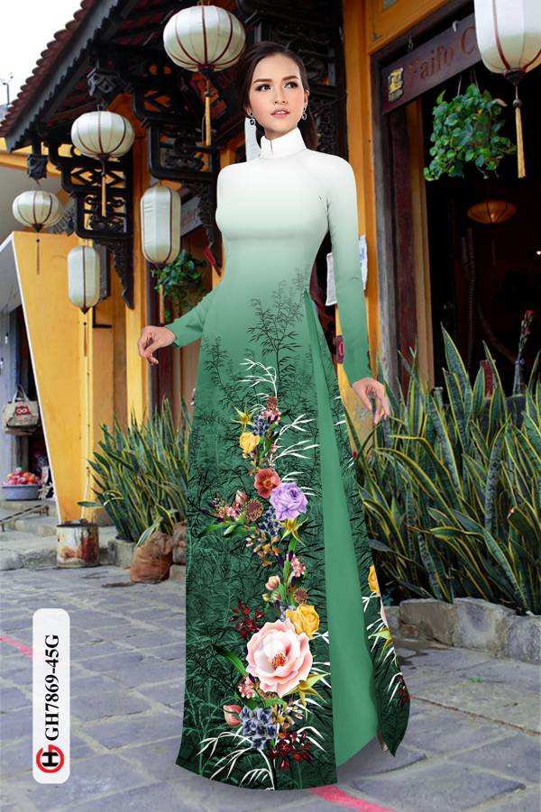Vải Áo Dài Hoa Hồng thiết kế 2021 AD GH7869 41 Vải Áo Dài Hoa Hồng thiết kế 2021 AD GH7869