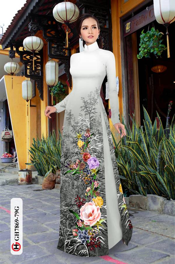 Vải Áo Dài Hoa Hồng thiết kế 2021 AD GH7869 39 Vải Áo Dài Hoa Hồng thiết kế 2021 AD GH7869