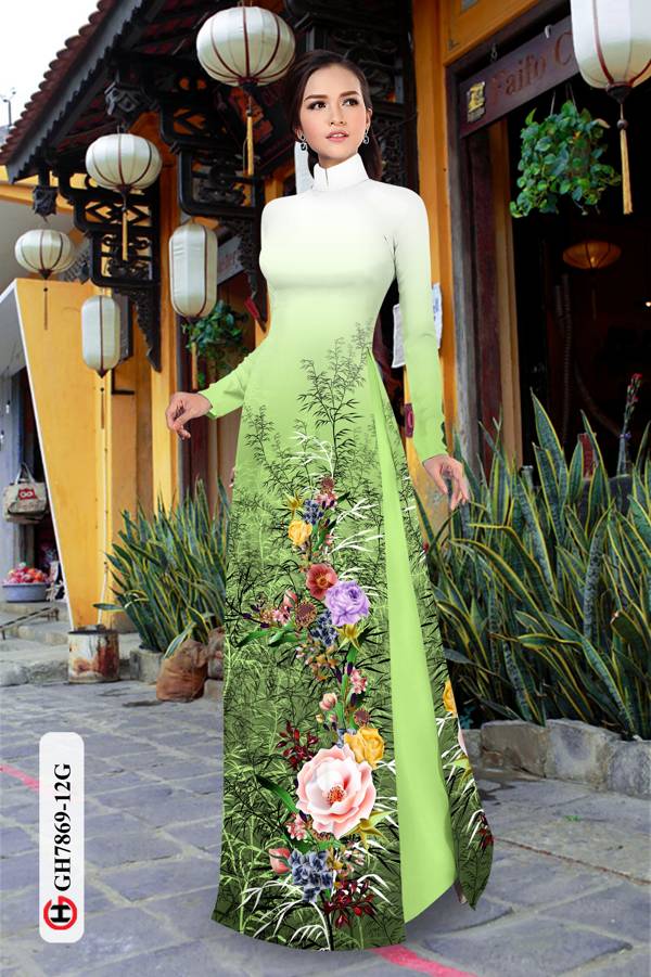 Vải Áo Dài Hoa Hồng thiết kế 2021 AD GH7869 46 Vải Áo Dài Hoa Hồng thiết kế 2021 AD GH7869