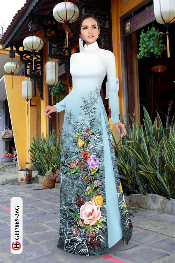 Vải Áo Dài Hoa Hồng thiết kế 2021 AD GH7869 43 Vải Áo Dài Hoa Hồng thiết kế 2021 AD GH7869