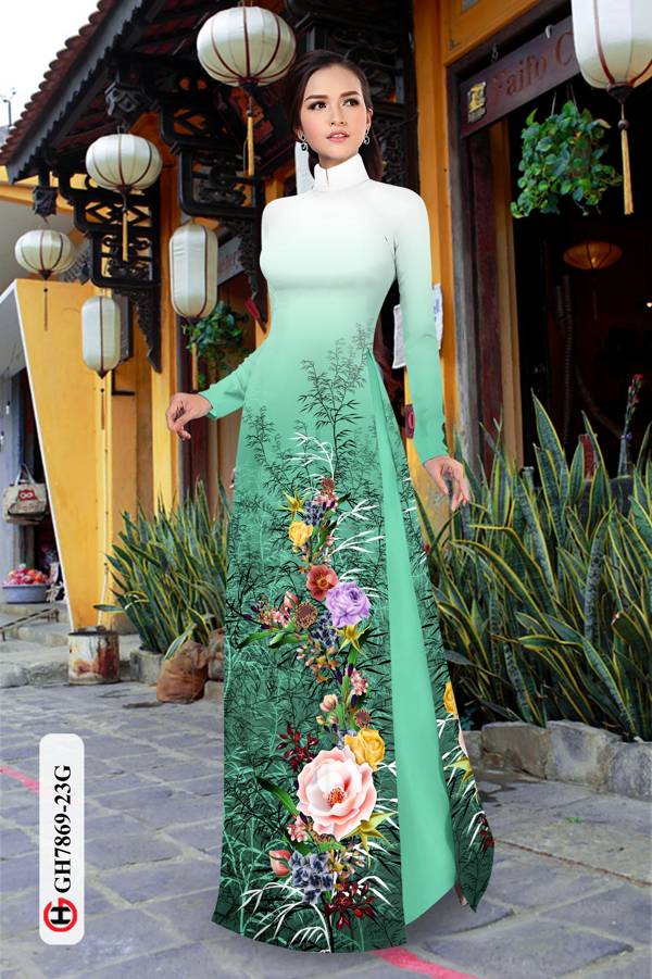 Vải Áo Dài Hoa Hồng thiết kế 2021 AD GH7869 44 Vải Áo Dài Hoa Hồng thiết kế 2021 AD GH7869