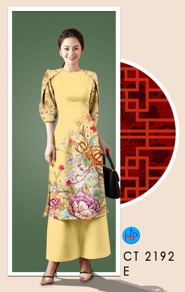 Vải Áo Dài Hoa In 3D thiết kế 2021 AD CT2192 37 Vải Áo Dài Hoa In 3D thiết kế 2021 AD CT2192