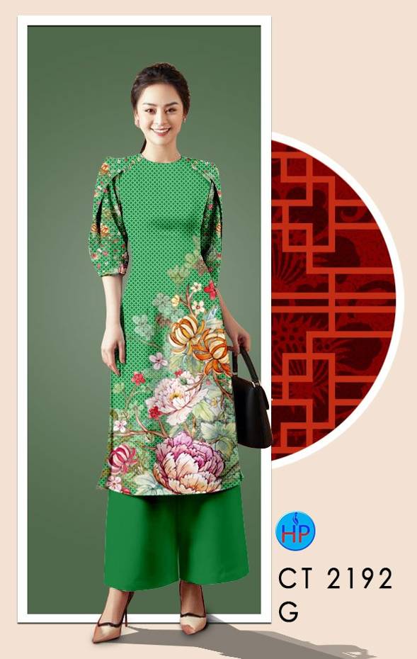 Vải Áo Dài Hoa In 3D thiết kế 2021 AD CT2192 40 Vải Áo Dài Hoa In 3D thiết kế 2021 AD CT2192