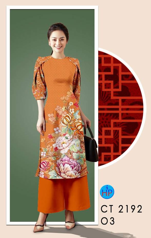 Vải Áo Dài Hoa In 3D thiết kế 2021 AD CT2192 39 Vải Áo Dài Hoa In 3D thiết kế 2021 AD CT2192