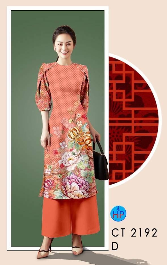 Vải Áo Dài Hoa In 3D thiết kế 2021 AD CT2192 42 Vải Áo Dài Hoa In 3D thiết kế 2021 AD CT2192