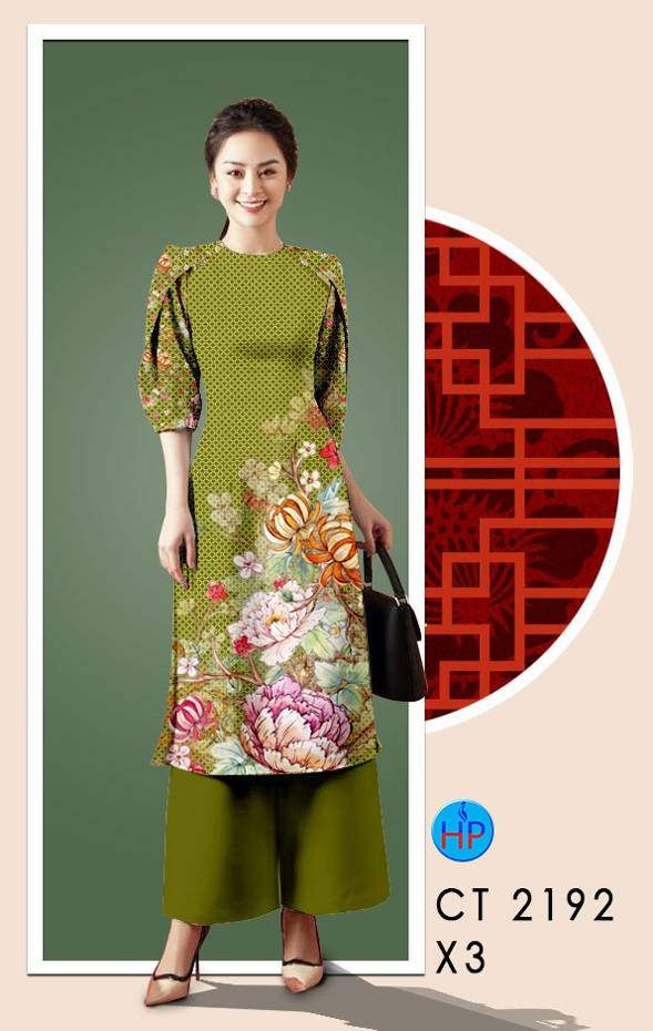 Vải Áo Dài Hoa In 3D thiết kế 2021 AD CT2192 45 Vải Áo Dài Hoa In 3D thiết kế 2021 AD CT2192
