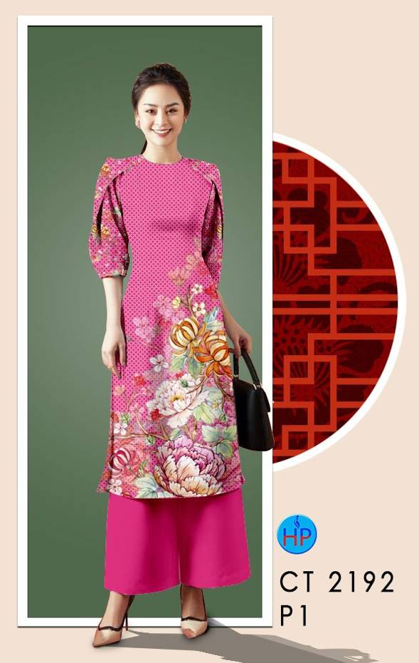Vải Áo Dài Hoa In 3D thiết kế 2021 AD CT2192 51 Vải Áo Dài Hoa In 3D thiết kế 2021 AD CT2192
