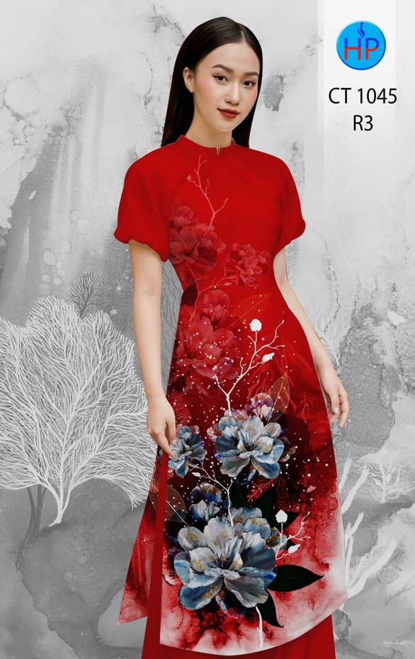 Vải Áo Dài Hoa In 3D thiết kế 2021 AD CT1045 37 Vải Áo Dài Hoa In 3D thiết kế 2021 AD CT1045