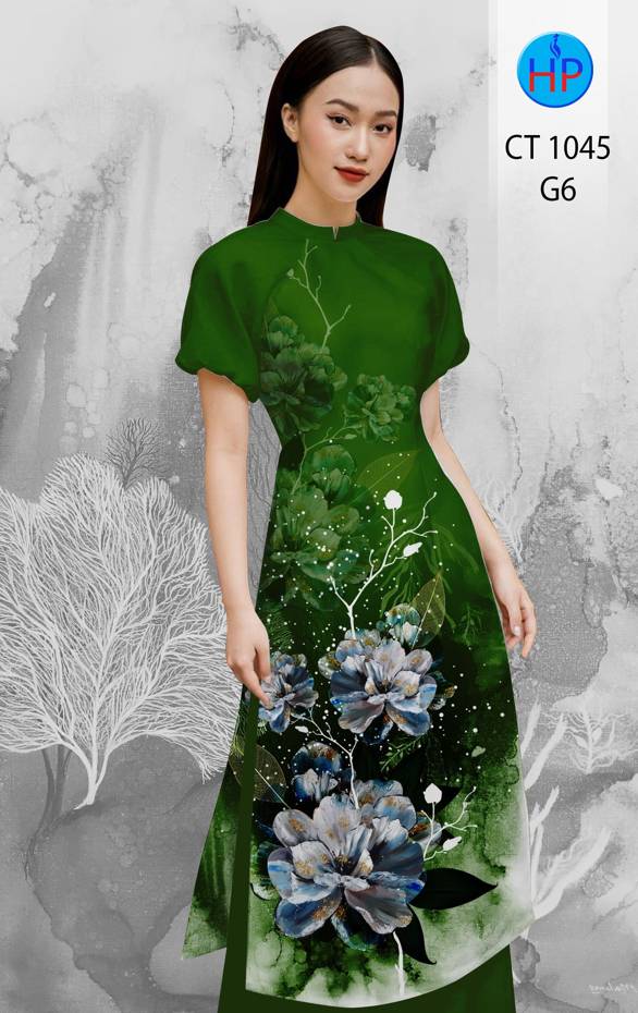 Vải Áo Dài Hoa In 3D thiết kế 2021 AD CT1045 43 Vải Áo Dài Hoa In 3D thiết kế 2021 AD CT1045