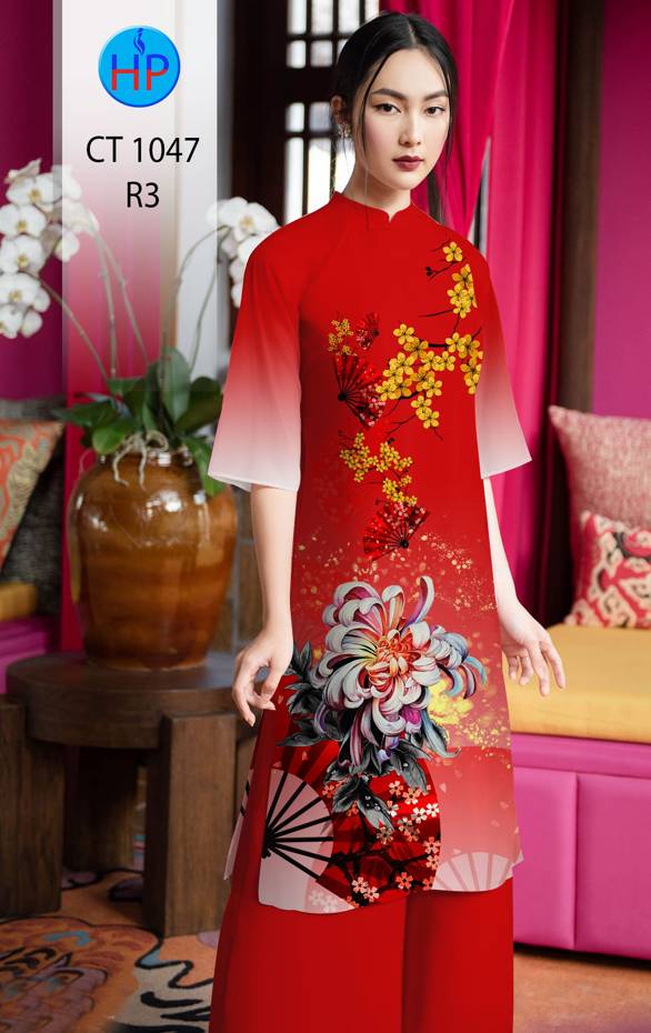 Vải Áo Dài Hoa Cúc mới ra AD CT1047 41 Vải Áo Dài Hoa Cúc mới ra AD CT1047