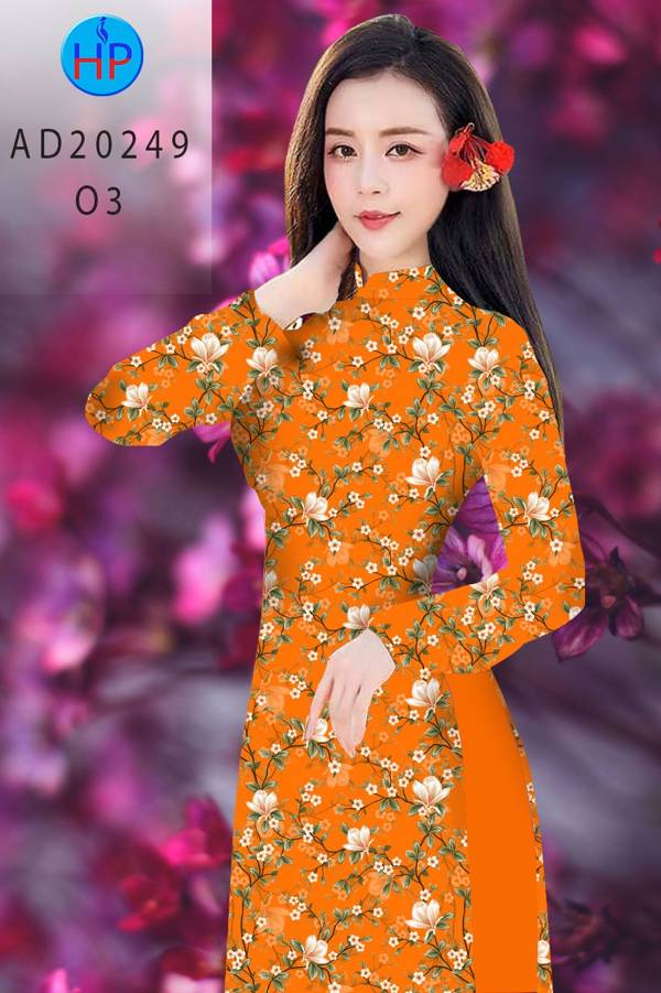 Vải Áo Dài Hoa Đều kiểu mới AD 20249