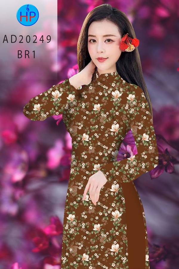 Vải Áo Dài Hoa Đều kiểu mới AD 20249