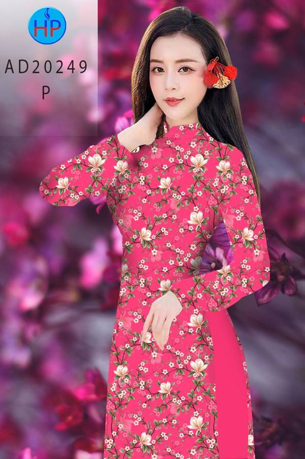 Vải Áo Dài Hoa Đều kiểu mới AD 20249