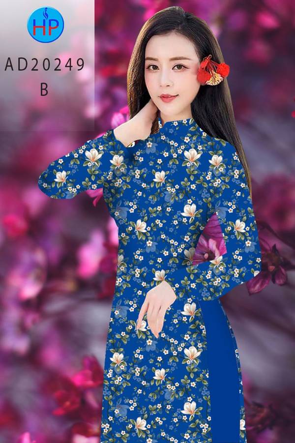 Vải Áo Dài Hoa Đều kiểu mới AD 20249