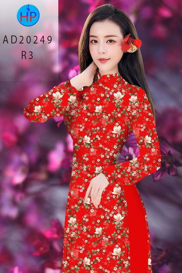 Vải Áo Dài Hoa Đều kiểu mới AD 20249