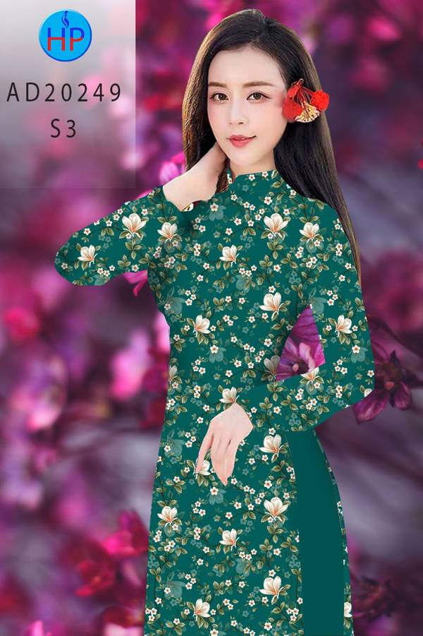 Vải Áo Dài Hoa Đều kiểu mới AD 20249