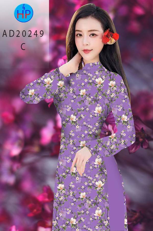 Vải Áo Dài Hoa Đều kiểu mới AD 20249