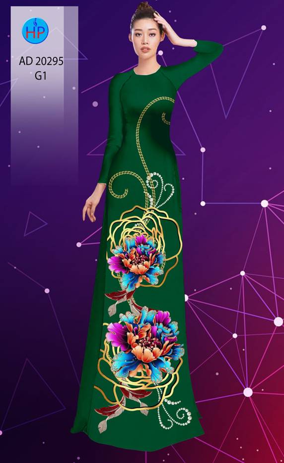 Vải Áo Dài Hoa In 3D kiểu mới AD 20295 39 Vải Áo Dài Hoa In 3D kiểu mới AD 20295