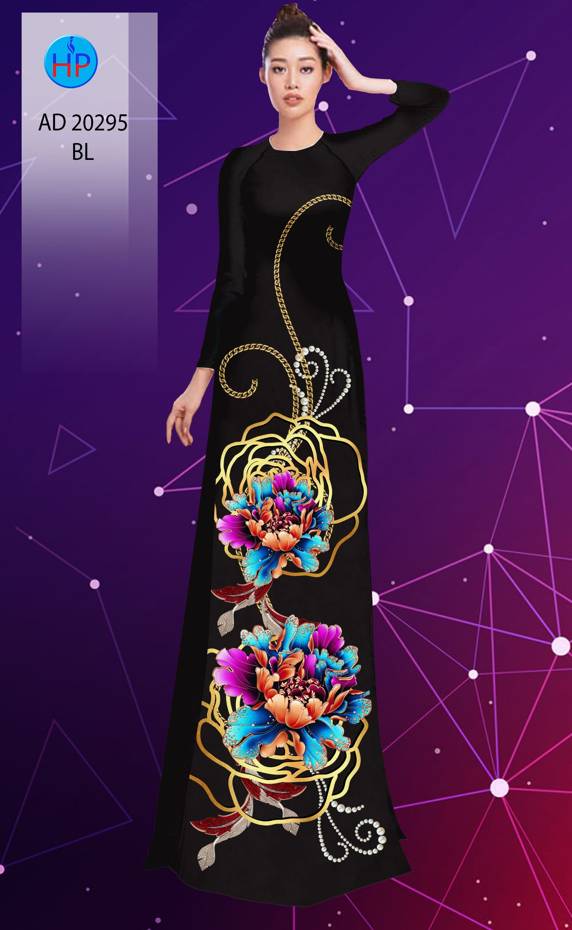 Vải Áo Dài Hoa In 3D kiểu mới AD 20295 51 Vải Áo Dài Hoa In 3D kiểu mới AD 20295