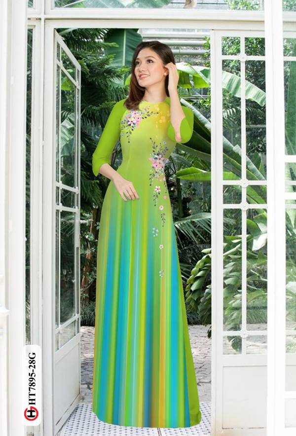 Vải Áo Dài Hoa In 3D mới ra AD HT7895 39 Vải Áo Dài Hoa In 3D mới ra AD HT7895