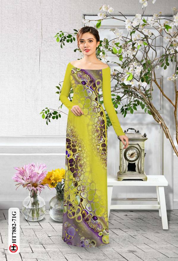 Vải Áo Dài Hoa Văn mới ra AD HT7882 31 Vải Áo Dài Hoa Văn mới ra AD HT7882