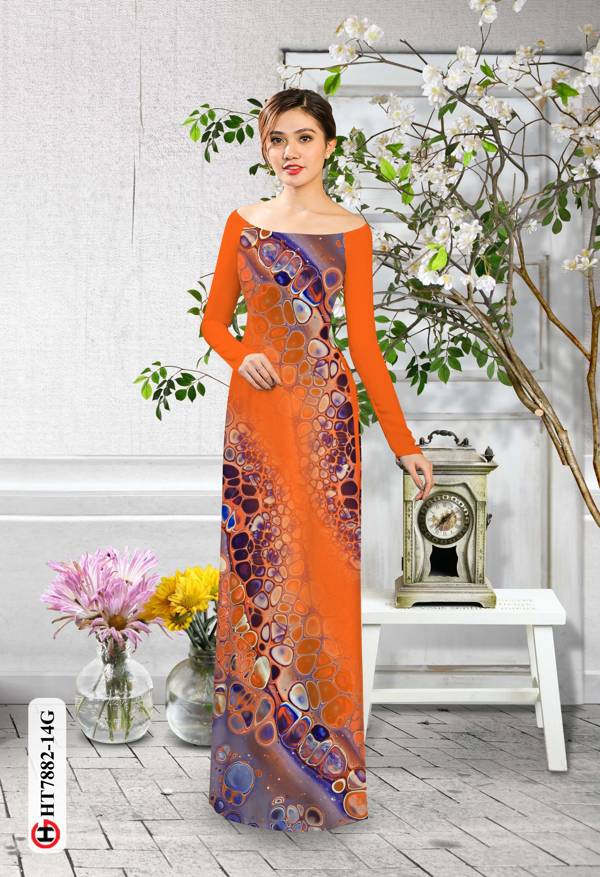Vải Áo Dài Hoa Văn mới ra AD HT7882 34 Vải Áo Dài Hoa Văn mới ra AD HT7882