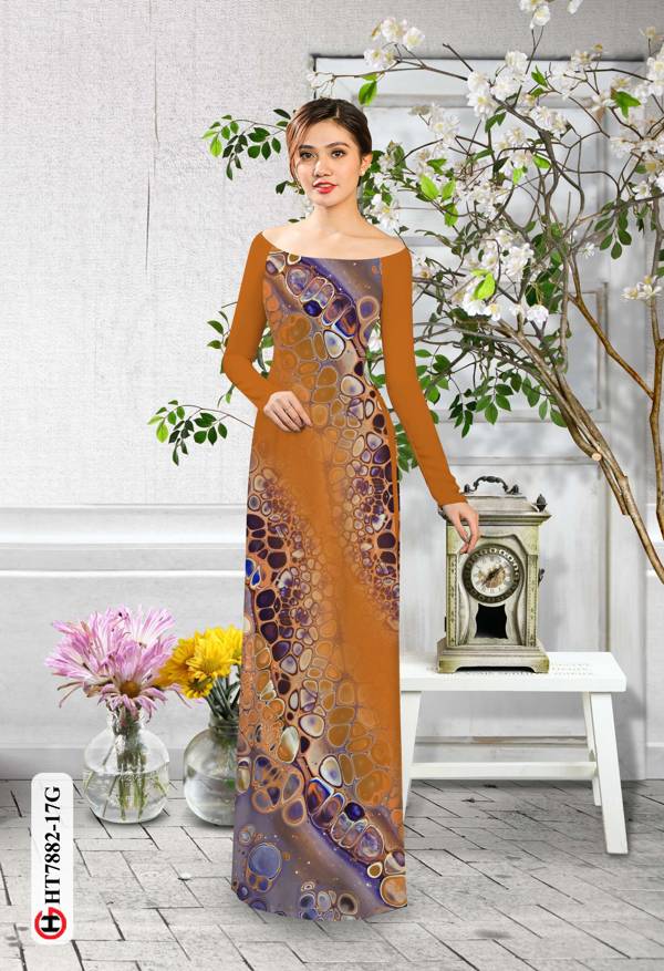 Vải Áo Dài Hoa Văn mới ra AD HT7882 35 Vải Áo Dài Hoa Văn mới ra AD HT7882