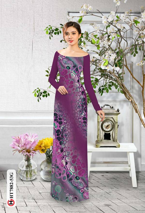 Vải Áo Dài Hoa Văn mới ra AD HT7882 37 Vải Áo Dài Hoa Văn mới ra AD HT7882