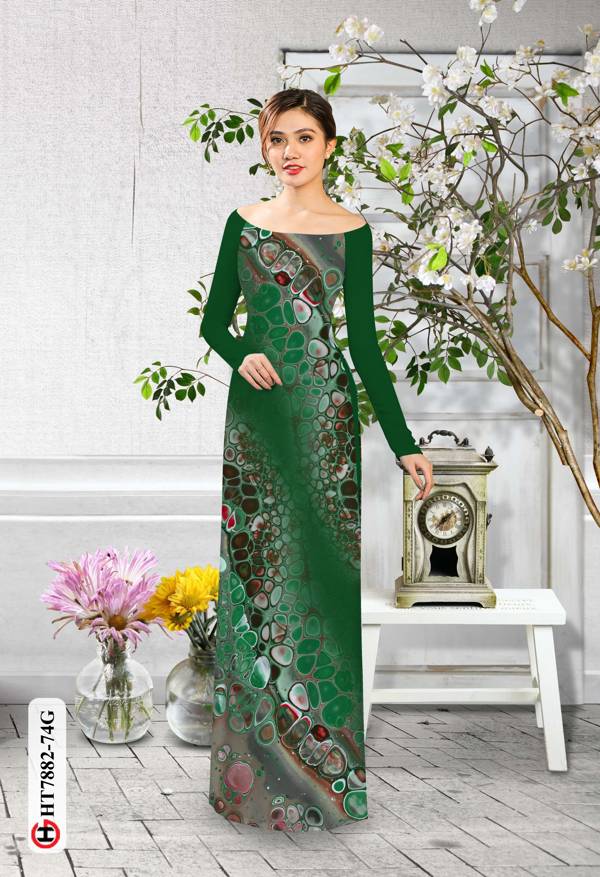Vải Áo Dài Hoa Văn mới ra AD HT7882 39 Vải Áo Dài Hoa Văn mới ra AD HT7882