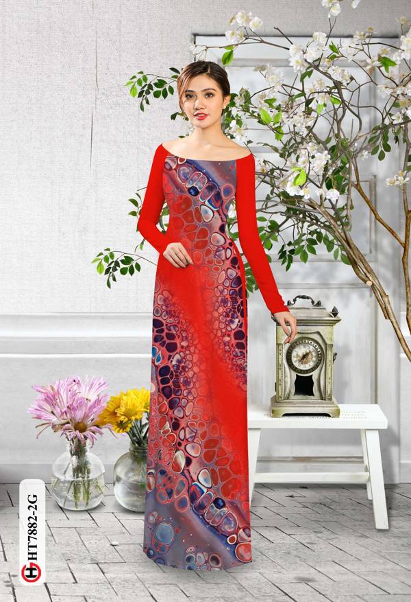 Vải Áo Dài Hoa Văn mới ra AD HT7882 38 Vải Áo Dài Hoa Văn mới ra AD HT7882