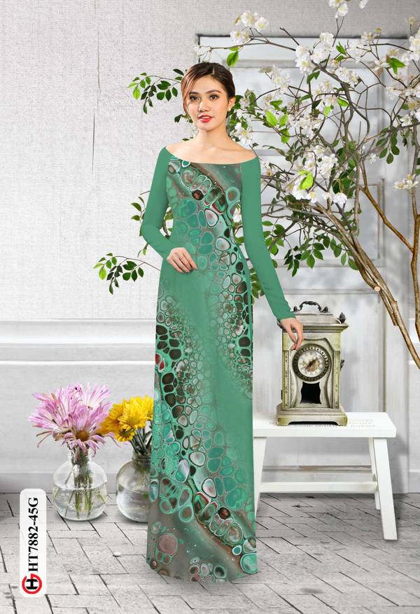 Vải Áo Dài Hoa Văn mới ra AD HT7882 41 Vải Áo Dài Hoa Văn mới ra AD HT7882