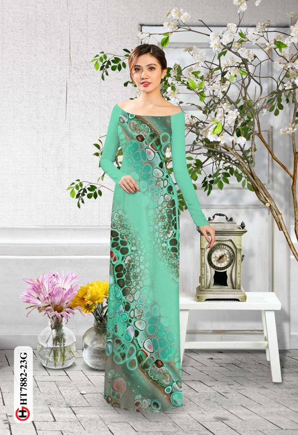 Vải Áo Dài Hoa Văn mới ra AD HT7882 43 Vải Áo Dài Hoa Văn mới ra AD HT7882