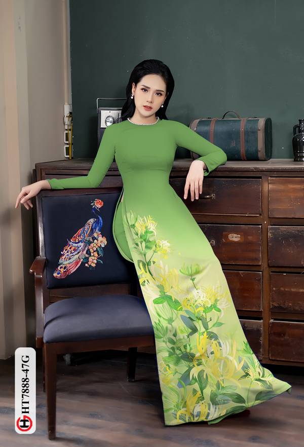 Vải Áo Dài Hoa Ly Vàng mới ra AD HT7888 31 Vải Áo Dài Hoa Ly Vàng mới ra AD HT7888