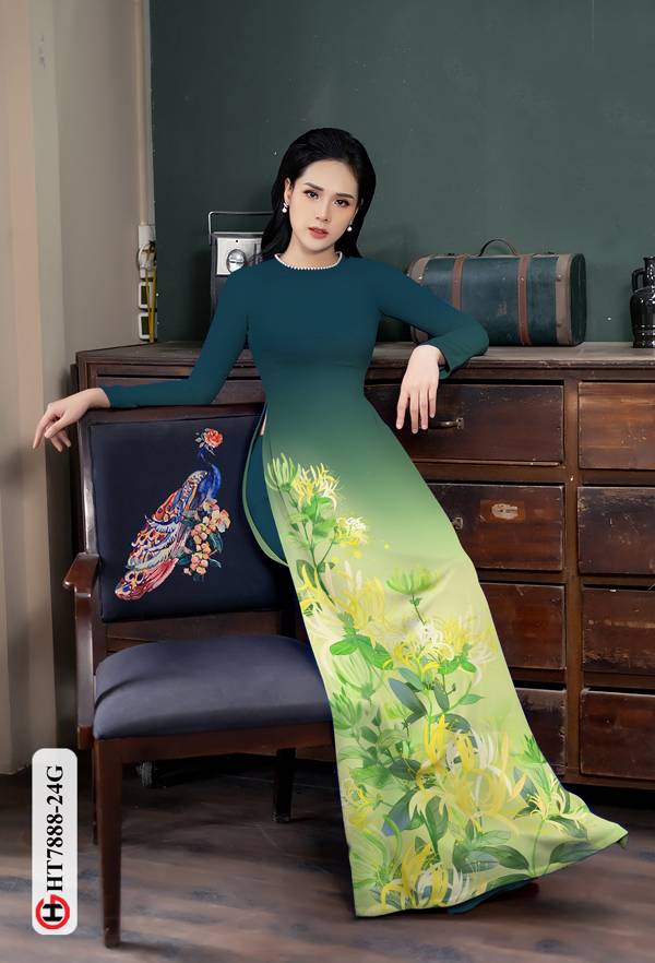 Vải Áo Dài Hoa Ly Vàng mới ra AD HT7888 41 Vải Áo Dài Hoa Ly Vàng mới ra AD HT7888