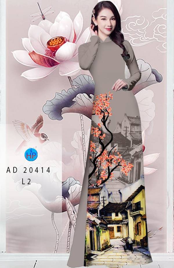 Vải Áo Dài Hoa Đào thiết kế 2021 AD 20414 41 Vải Áo Dài Hoa Đào thiết kế 2021 AD 20414