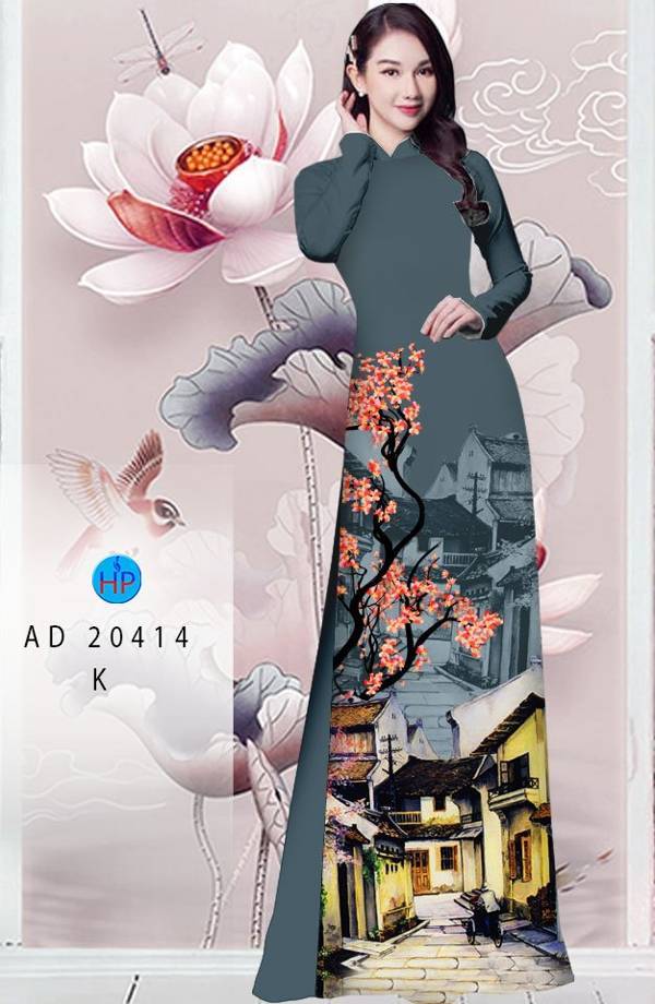 Vải Áo Dài Hoa Đào thiết kế 2021 AD 20414 39 Vải Áo Dài Hoa Đào thiết kế 2021 AD 20414