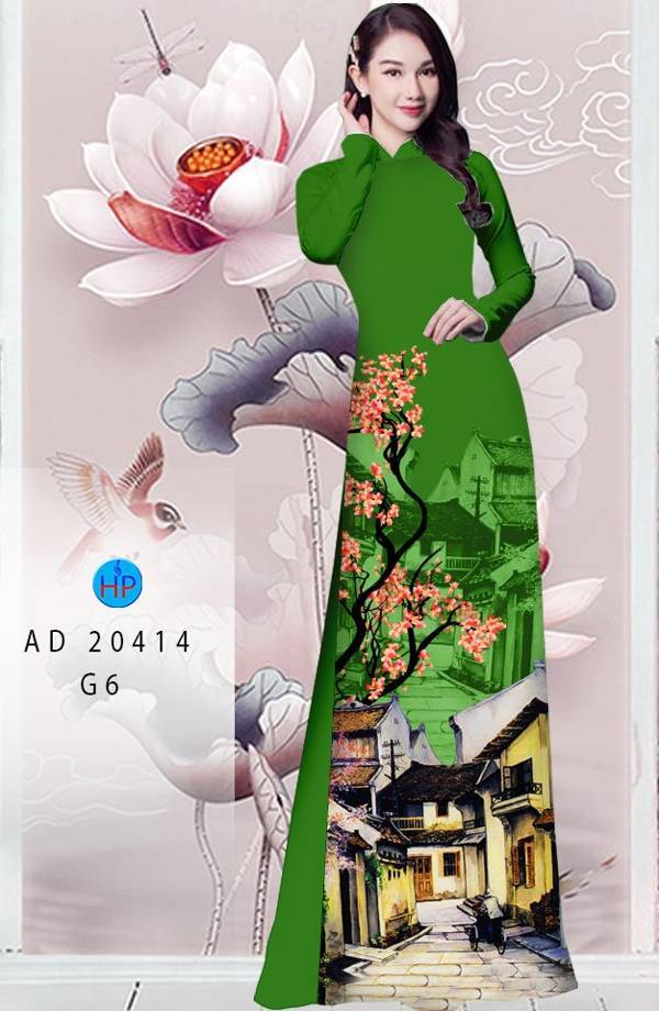 Vải Áo Dài Hoa Đào thiết kế 2021 AD 20414 43 Vải Áo Dài Hoa Đào thiết kế 2021 AD 20414