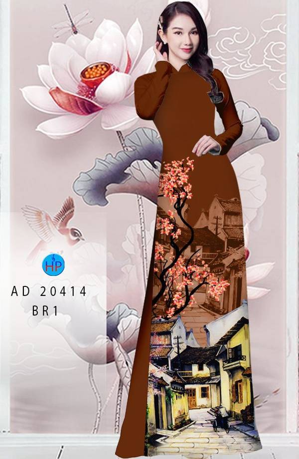 Vải Áo Dài Hoa Đào thiết kế 2021 AD 20414 42 Vải Áo Dài Hoa Đào thiết kế 2021 AD 20414
