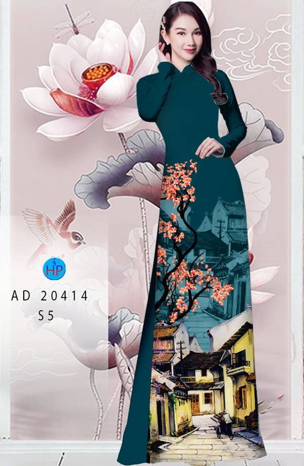 Vải Áo Dài Hoa Đào thiết kế 2021 AD 20414 46 Vải Áo Dài Hoa Đào thiết kế 2021 AD 20414