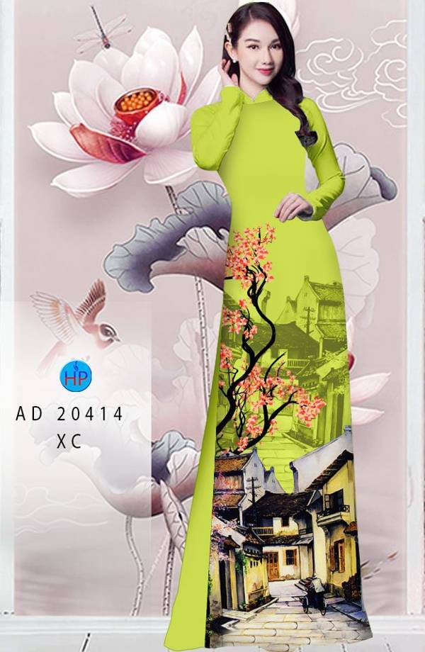 Vải Áo Dài Hoa Đào thiết kế 2021 AD 20414 48 Vải Áo Dài Hoa Đào thiết kế 2021 AD 20414