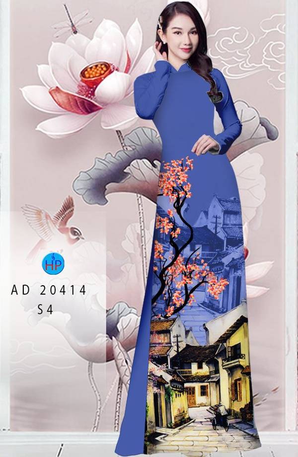 Vải Áo Dài Hoa Đào thiết kế 2021 AD 20414 45 Vải Áo Dài Hoa Đào thiết kế 2021 AD 20414
