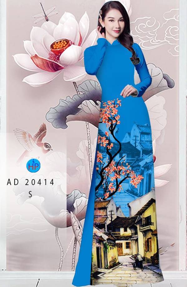 Vải Áo Dài Hoa Đào thiết kế 2021 AD 20414 49 Vải Áo Dài Hoa Đào thiết kế 2021 AD 20414