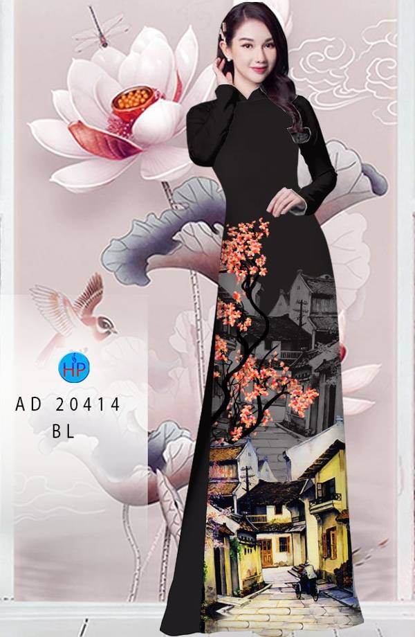 Vải Áo Dài Hoa Đào thiết kế 2021 AD 20414 54 Vải Áo Dài Hoa Đào thiết kế 2021 AD 20414