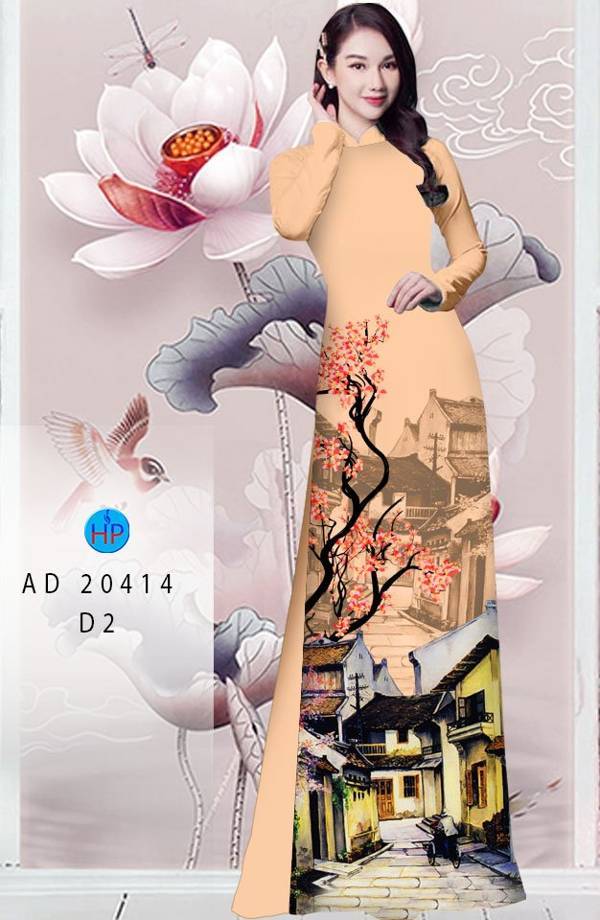 Vải Áo Dài Hoa Đào thiết kế 2021 AD 20414 53 Vải Áo Dài Hoa Đào thiết kế 2021 AD 20414