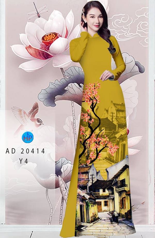 Vải Áo Dài Hoa Đào thiết kế 2021 AD 20414 55 Vải Áo Dài Hoa Đào thiết kế 2021 AD 20414