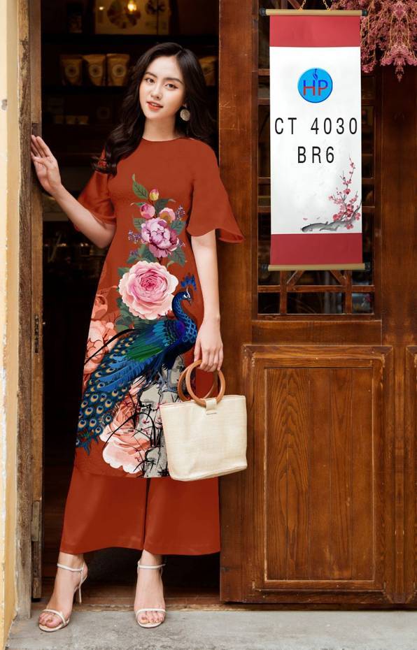 Vải Áo Dài Chim Công kiểu mới AD CT4030 37 Vải Áo Dài Chim Công kiểu mới AD CT4030